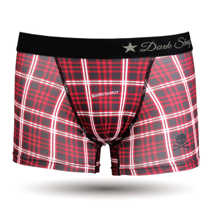 Men’s Boxer Pants TartanCheck&Skull ダークシャイニー DARK SHINY